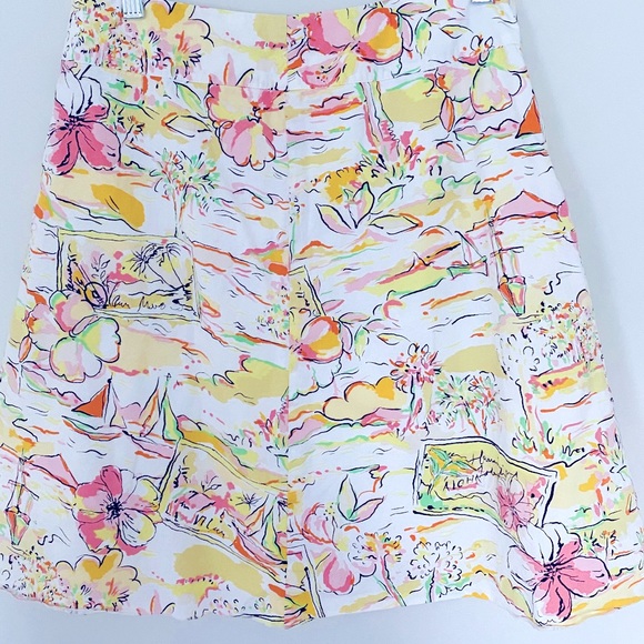 EXPRESS Aloha Hawaiian A-line skirt size 6 - Picture 2 of 9